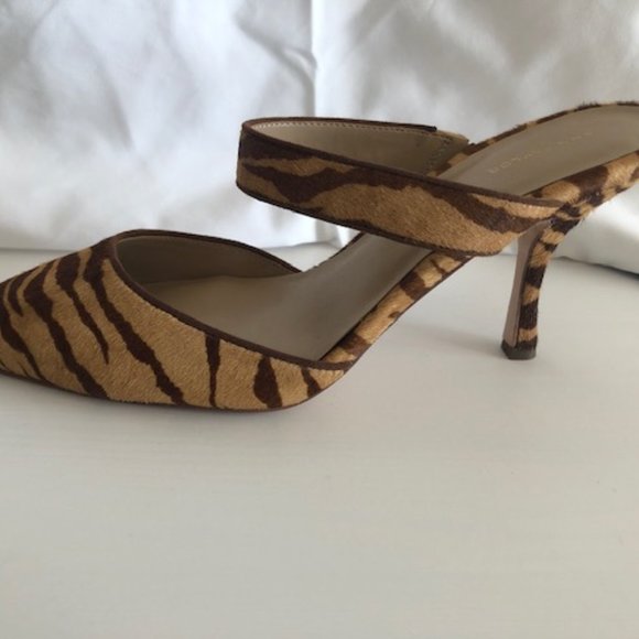 Ann Taylor Leather & Calf's Hair Pumps, Size 9.5, Brown & Tan -New - Picture 3 of 5